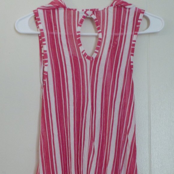 Women's S/M Fit Pink with White Multi-Layer Sheer - Picture 2 of 3